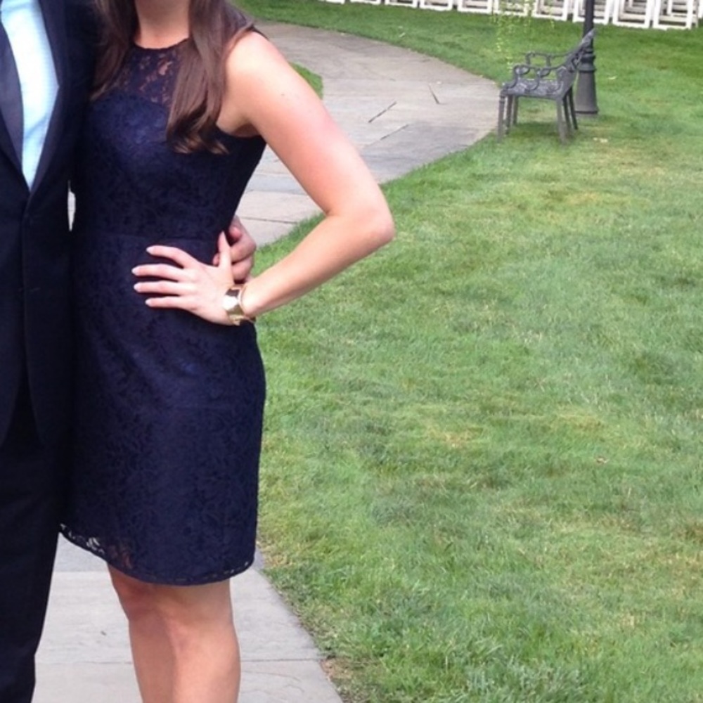 J. Crew lace dress in Navy